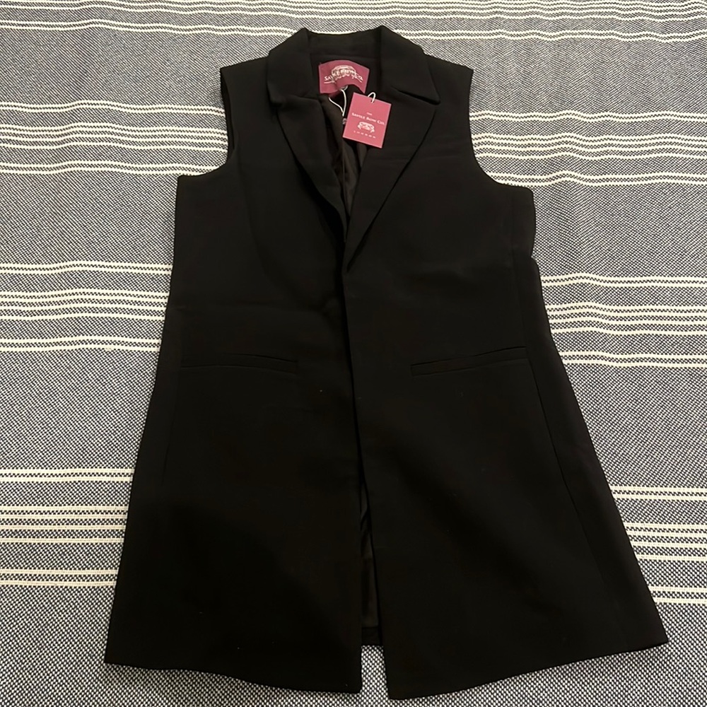 SAVILE ROW - On Trend - Black Blazer Vest - Size XS - NWT